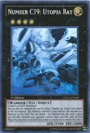 Number C39: Utopia Ray (ORCS-EN040) Ghost Rare - Light Play Unlimited