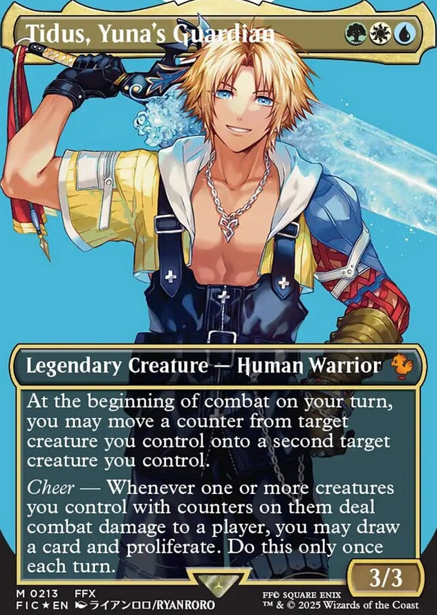 Tidus, Yuna's Guardian [ #0213 Borderless Surge Foil] (FIC-M)