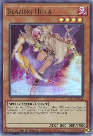 Blazing Hiita (LART-EN034) Ultra Rare - Near Mint Limited