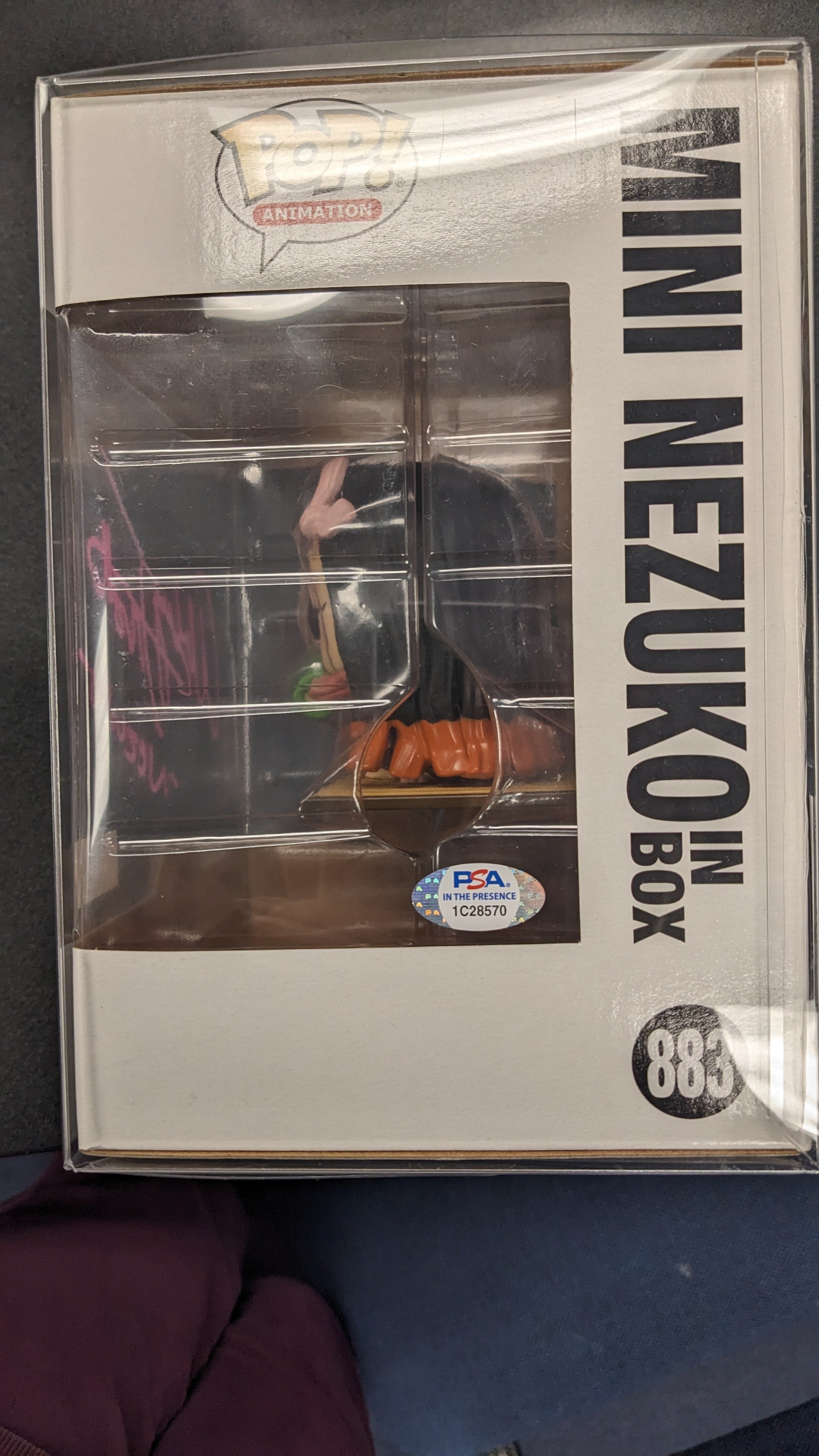 POP Figure Deluxe: Demon Slayer #0883 - Mini Nezuko In Box (Box Lunch Exclusive) (Signed w/ PSA Certification)