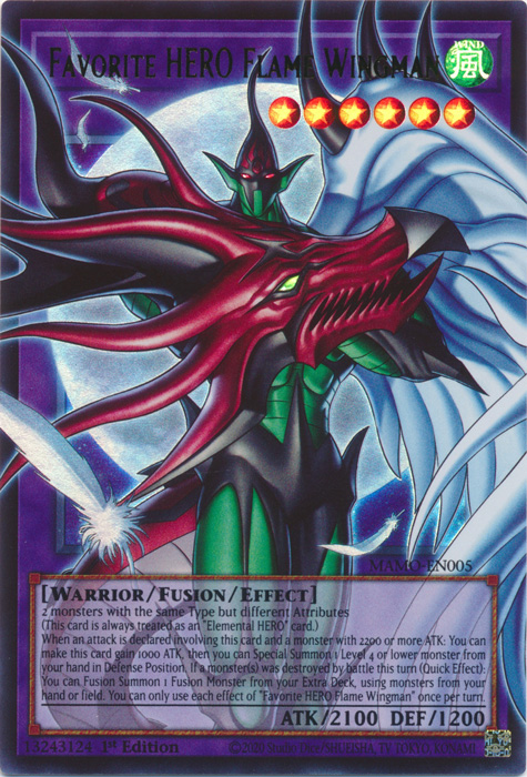 Favorite HERO Flame Wingman (Extended Art) (MAMO-EN005)