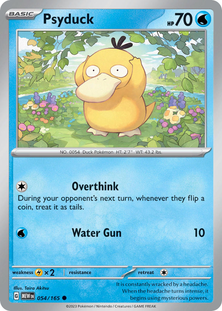 Psyduck - 054/165 (MEW) Common - Near Mint