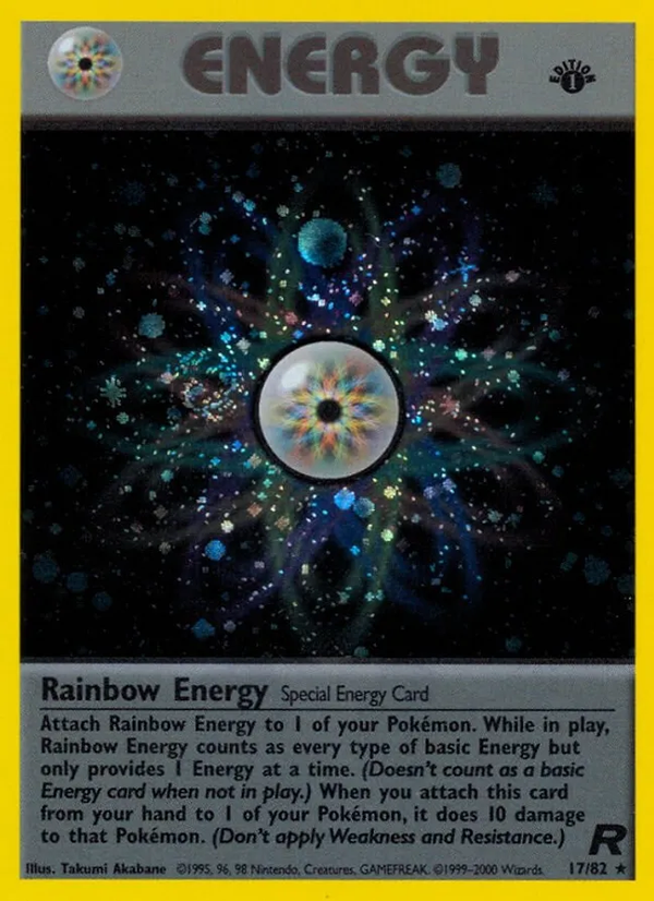 Rainbow Energy (17/82) Secret Rare Moderate Play