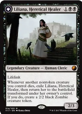 Liliana, Heretical Healer/Liliana, Defiant Necromancer (V17-M)