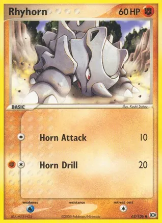 Rhyhorn (62/106) Reverse Foil