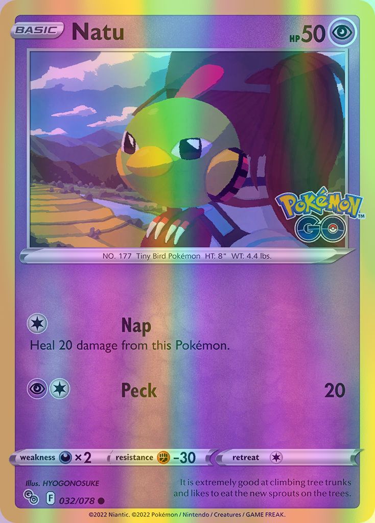 Natu - 032/078 (PGO) Common - Near Mint Reverse Holofoil