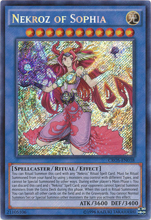 Nekroz of Sophia (CROS-EN038) Secret Rare - Near Mint Unlimited