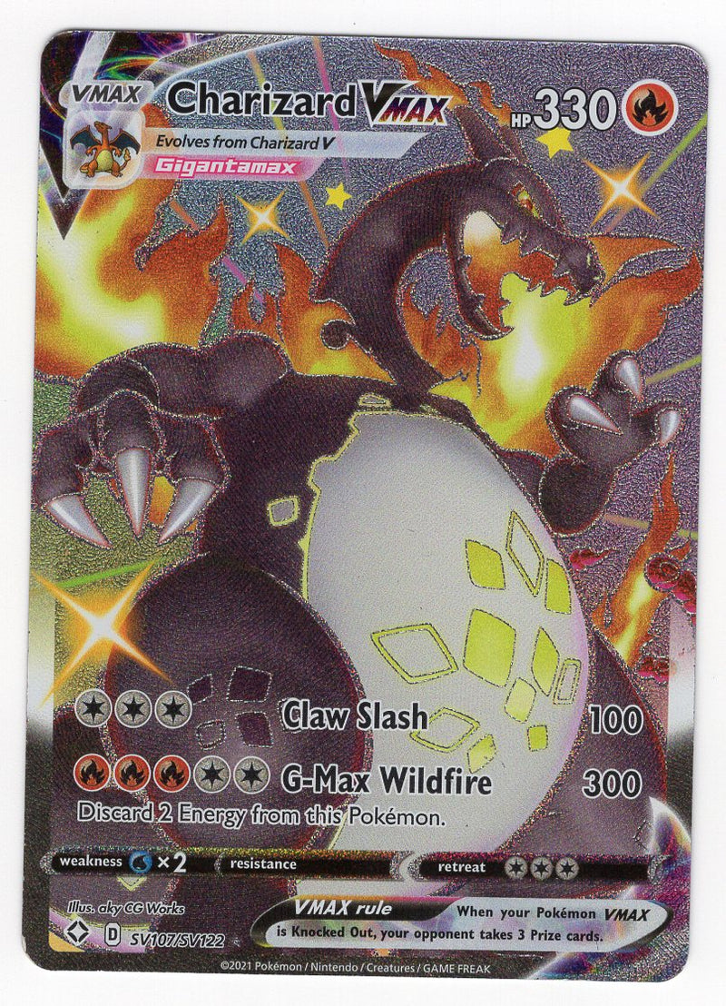 Charizard VMAX - SV107/SV122 (SHF:SV) Shiny Holo Rare - Moderate Play Holofoil