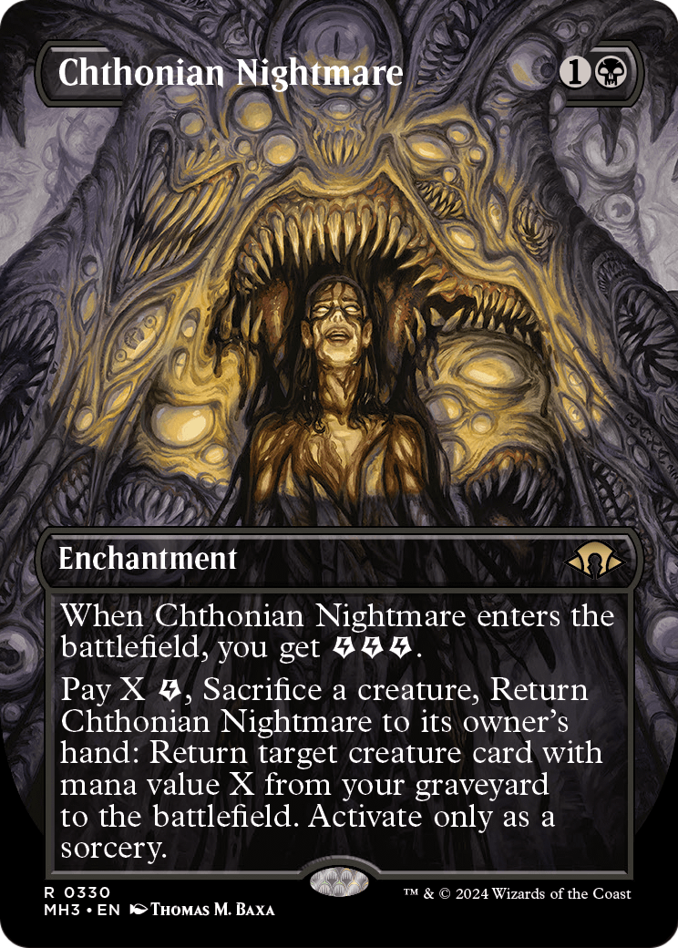 Chthonian Nightmare [#0330 Borderless] (MH3-R) - Lightly Played