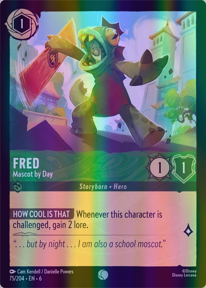 Fred - Mascot by Day (Azurite Sea 075/204) Common - Near Mint Cold Foil