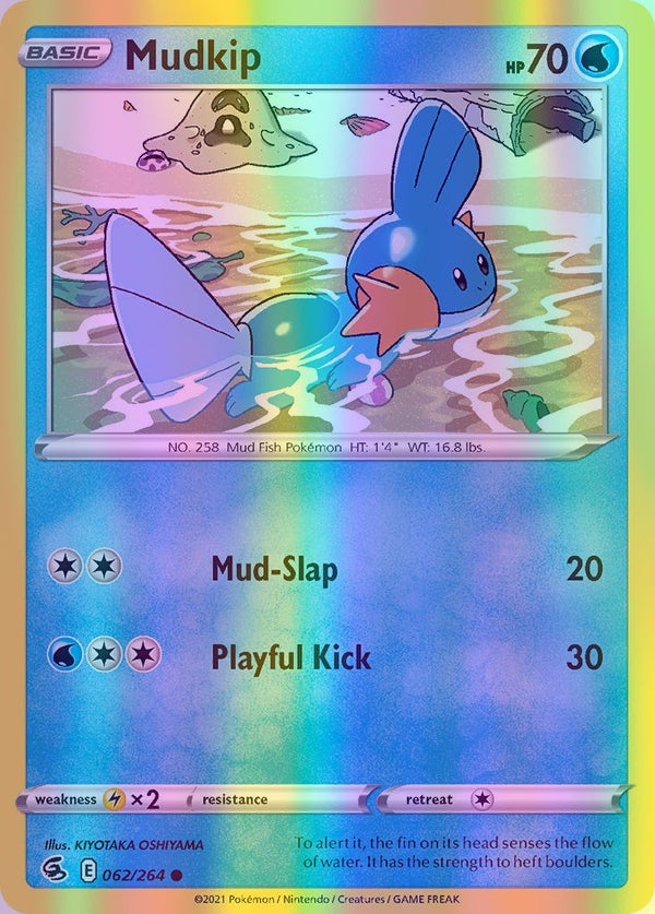 Mudkip - 062/264 (SWSH08) Common - Near Mint Reverse Holofoil