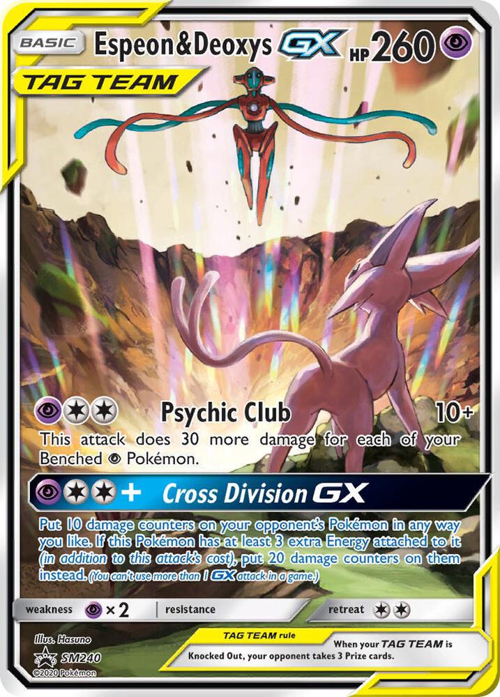 Espeon & Deoxys GX - SM240 (SM:PR) Promo - Light Play Holofoil
