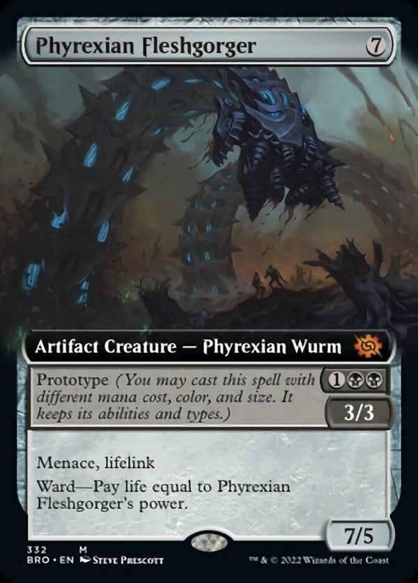 Phyrexian Fleshgorger [#332 Extended Art] (BRO-M)