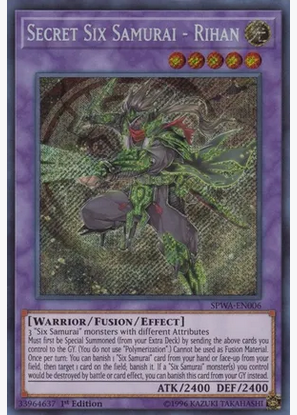 Secret Six Samurai - Rihan (SPWA-EN006) Secret Rare 1st Edition