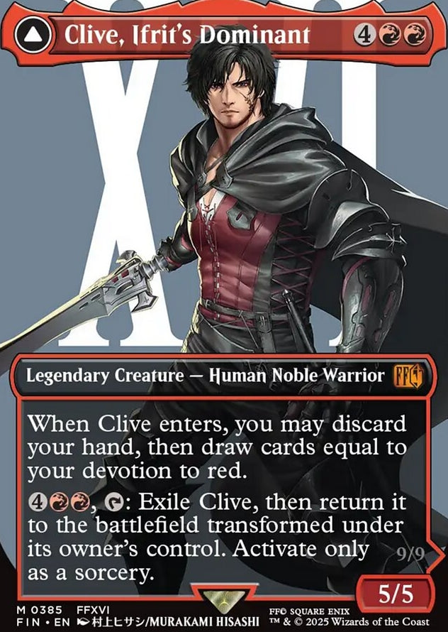Clive, Ifrit's Dominant // Ifrit, Warden of Inferno [ #0385 Borderless Alternate Art ] (FIN-M)