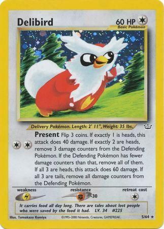 Delibird - 5/64 (N3) Heavy Play Unlimited Holofoil