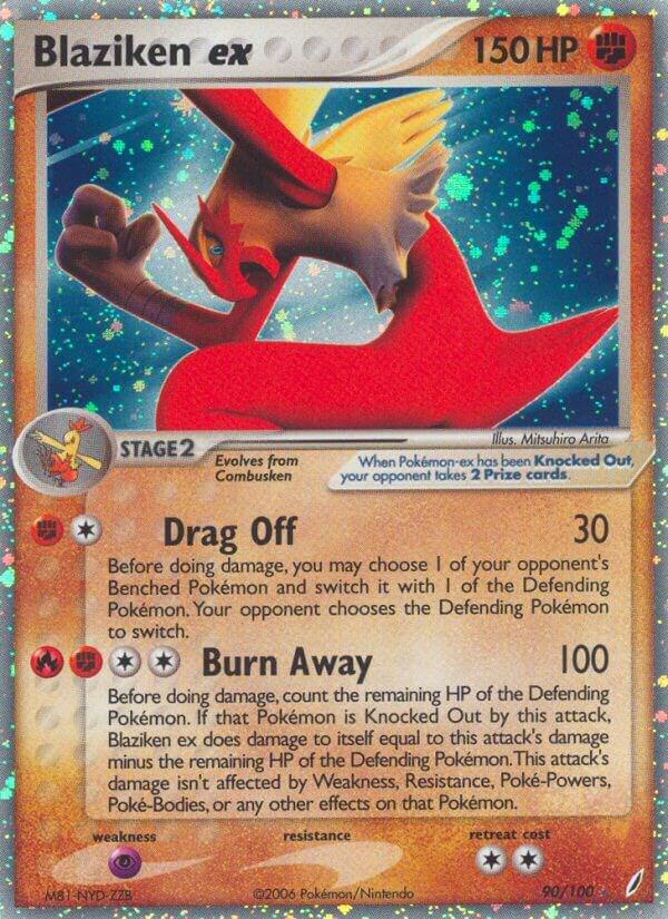 Blaziken ex - 90/100 (CG) Ultra Rare Light Played Holo Foil