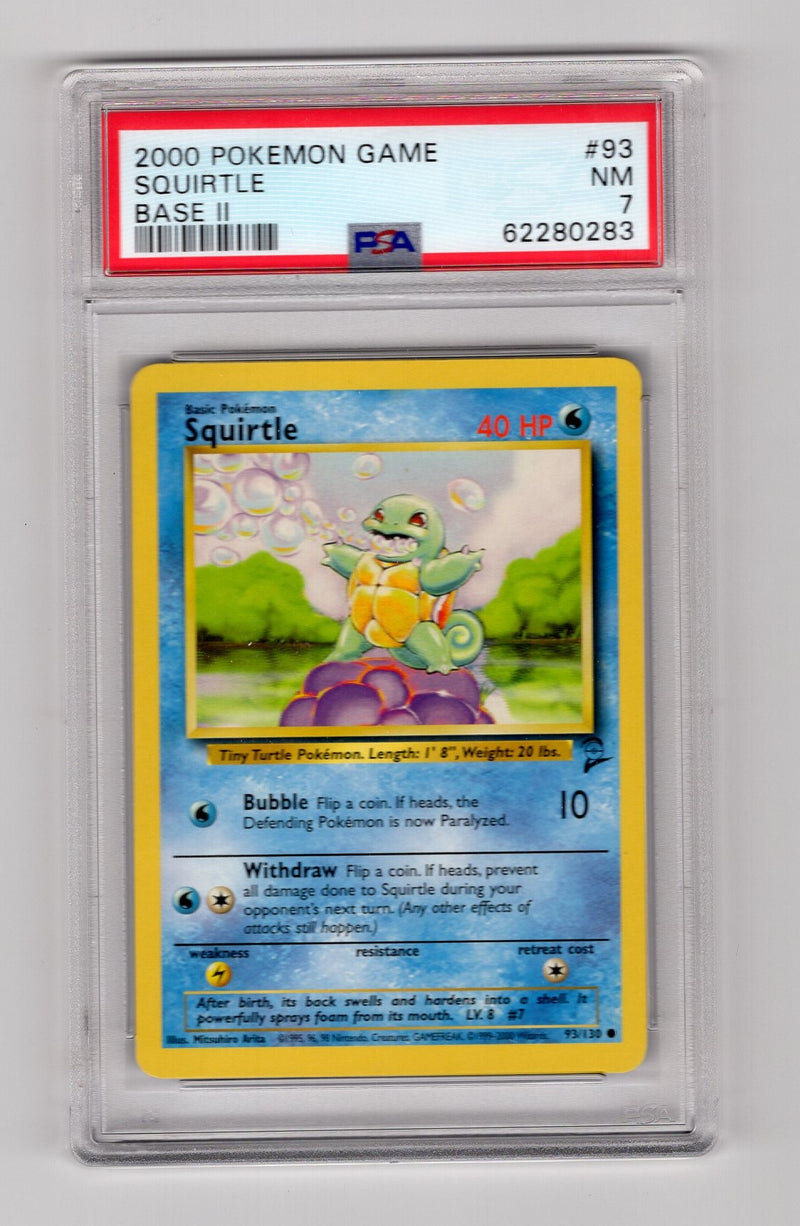 Squirtle - 093/130 (BS2) Common - Light Play (Graded - PSA 7)