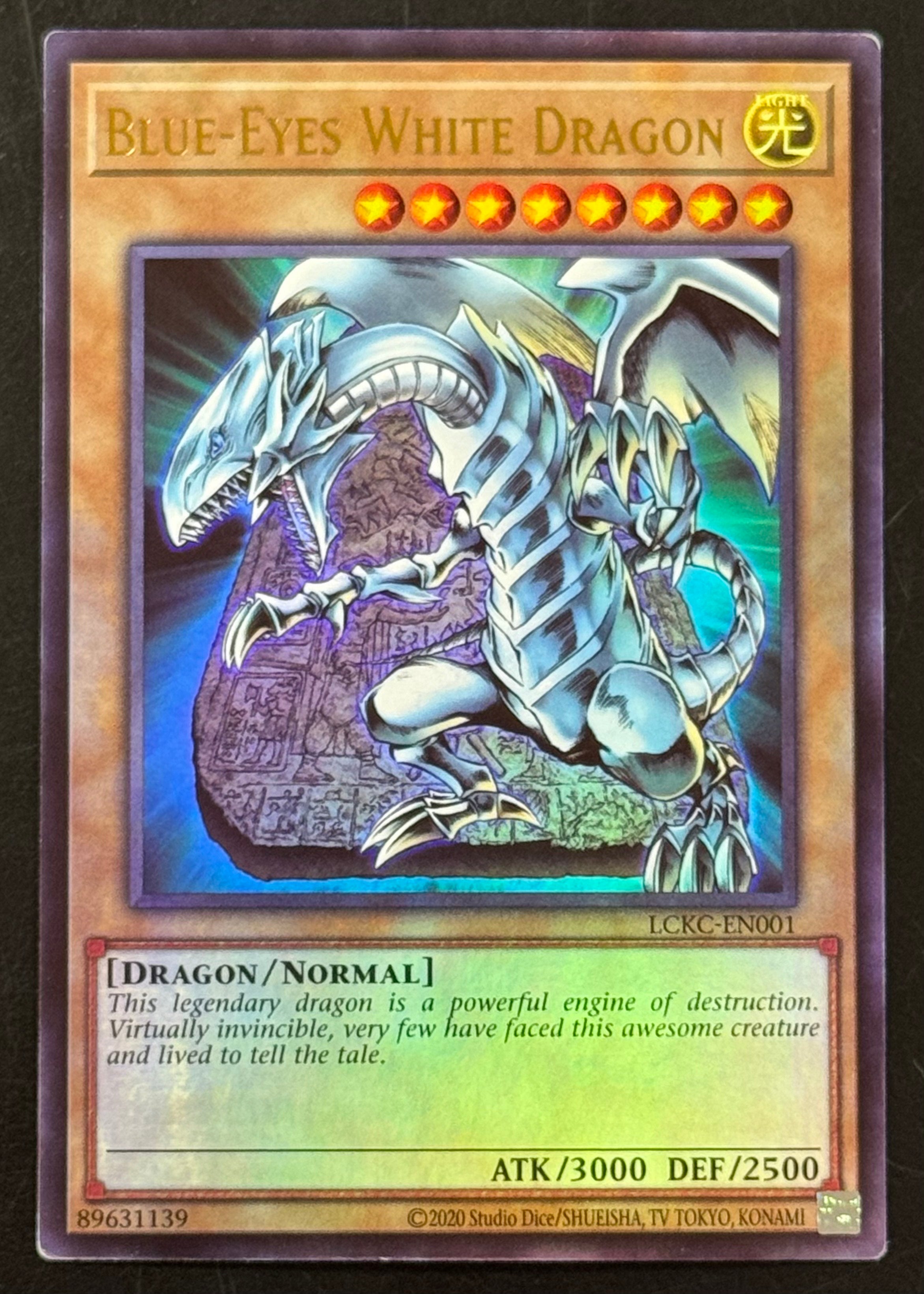 Blue-eyes White Dragon (4th Art) (LCKC-EN001) (2020 Reprint) Ultra Rare Near Mint Unlimited