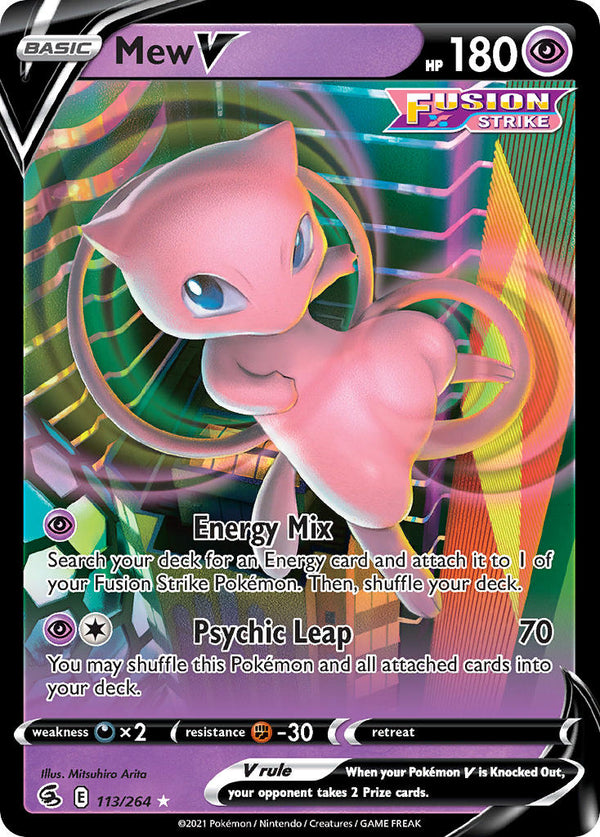 Mew V - 113/264 (SWSH08) Ultra Rare - Near Mint Holofoil