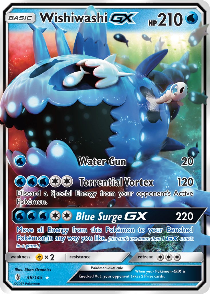 Wishiwashi GX - 038/145 (SM:GRI) Ultra Rare - Near Mint Holofoil