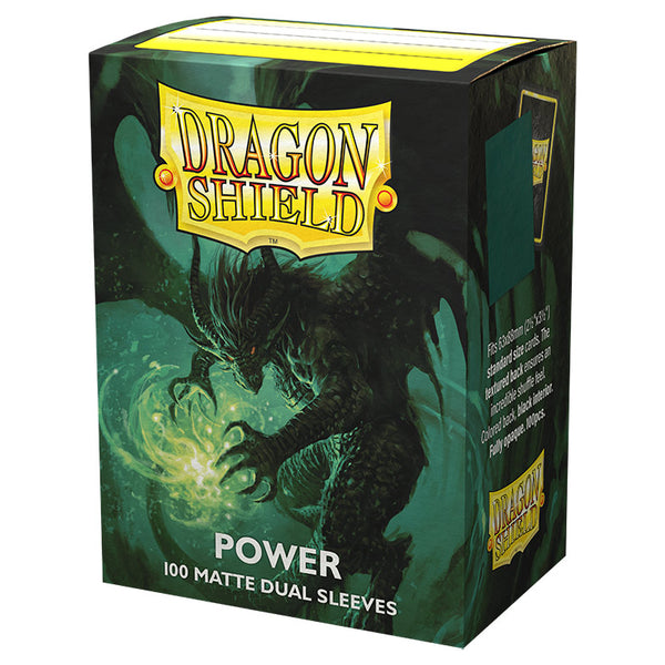 Dragon Shield: Standard - Dual Matte: Power (Metallic Green) 100 Count