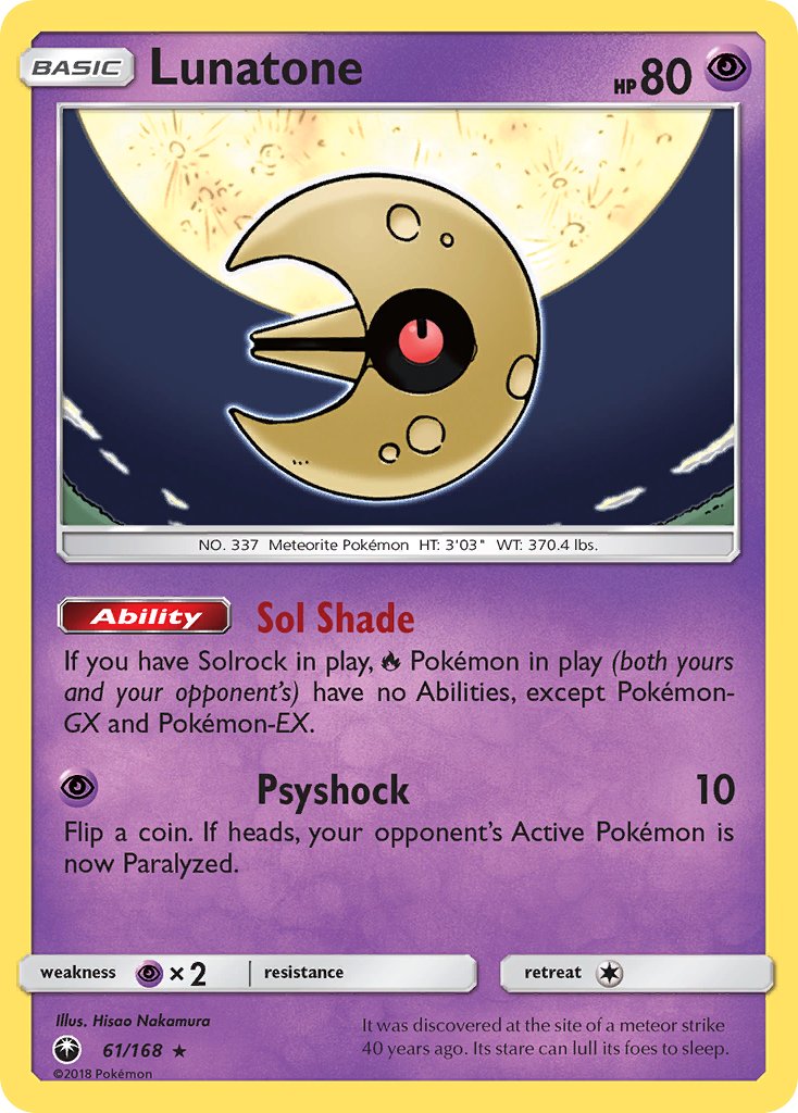 Lunatone - 061/168 (CES) Holo Rare - Near Mint Holofoil