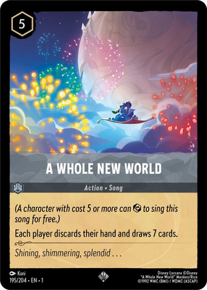 A Whole New World (The First Chapter 195/204) Super Rare - Near Mint Cold Foil