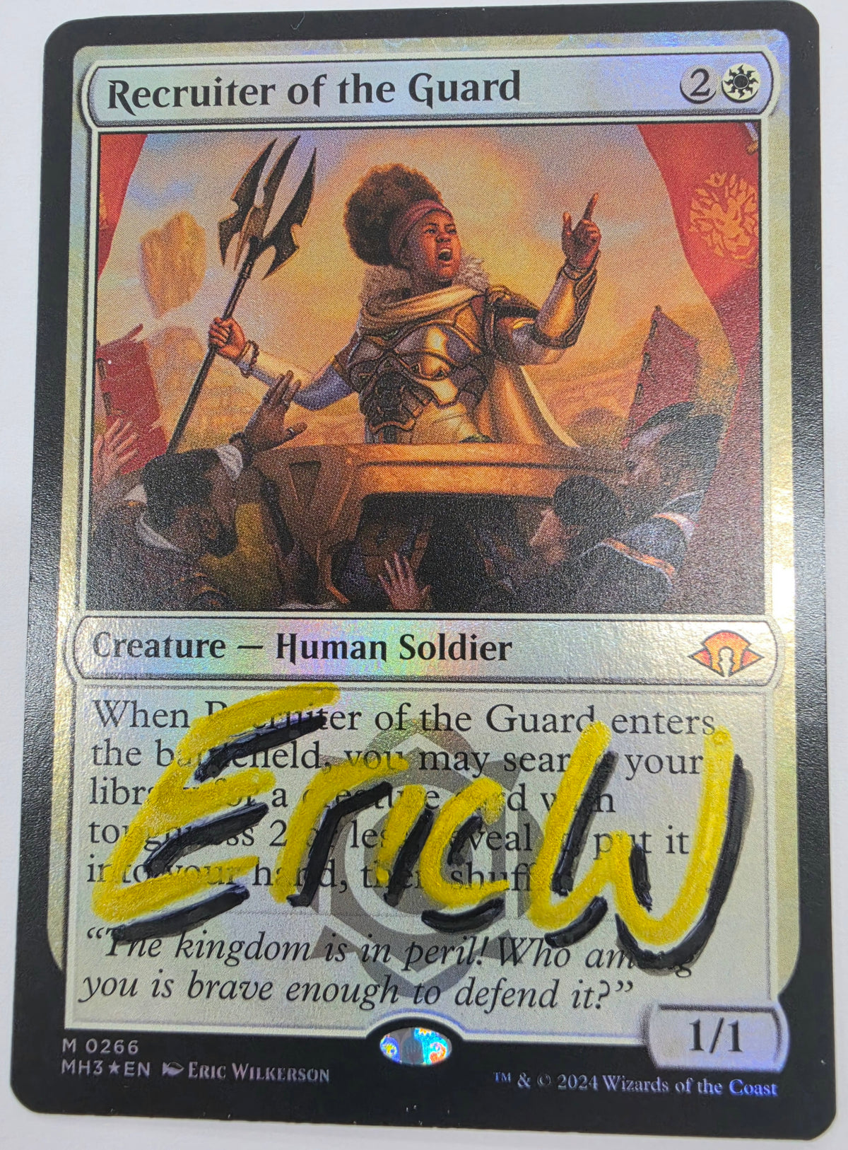 Recruiter of the Guard [#0266] (MH3-M-FOIL) Artist Signed