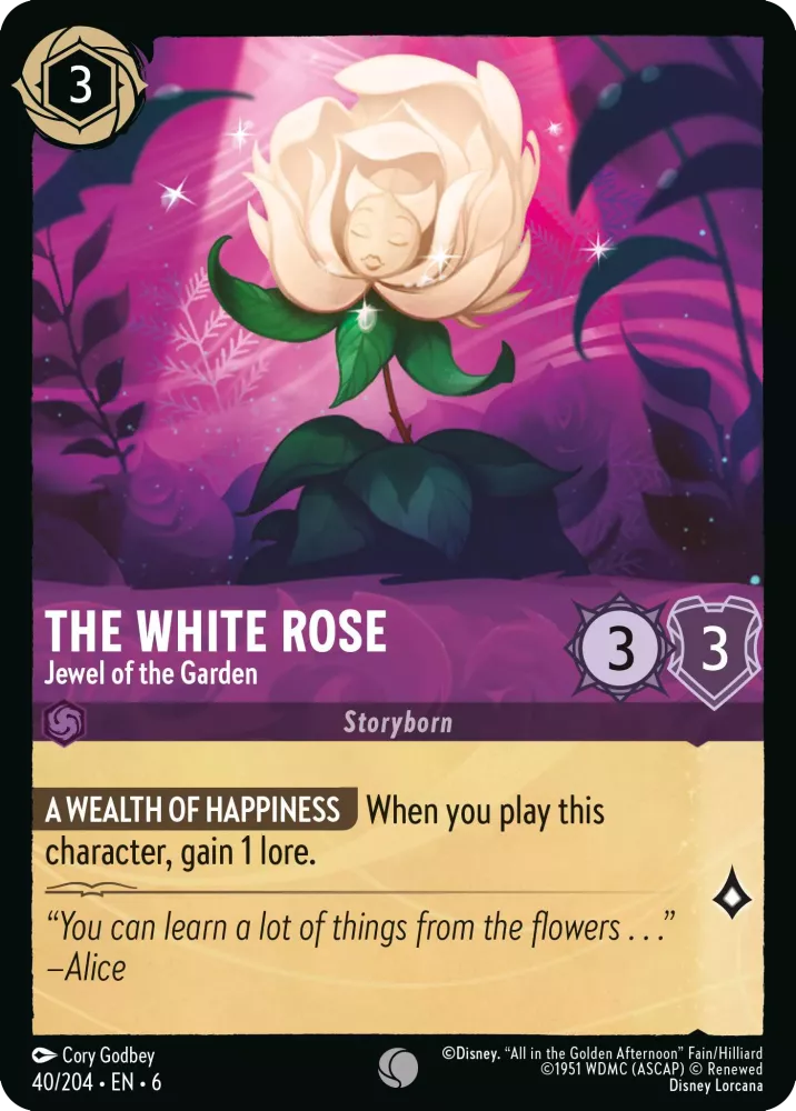 The White Rose - Jewel of the Garden (Azurite Sea 040/204) Common - Near Mint