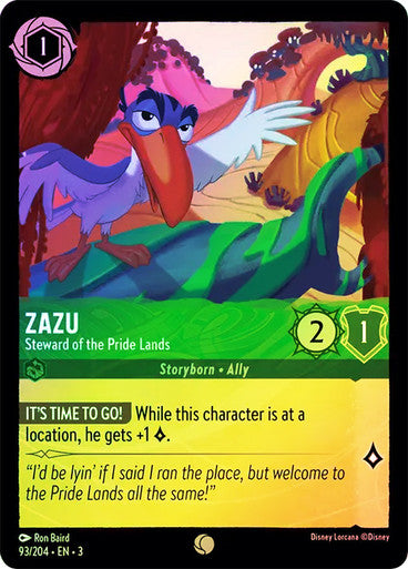 Zazu - Steward of the Pride Lands (Into the Inklands 093/204) Common - Near Mint Cold Foil