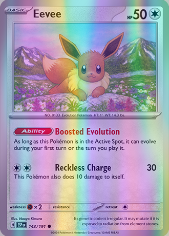 Eevee - 143/191 (SSP) Common - Near Mint Reverse Holofoil