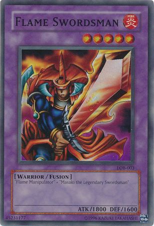 Flame Swordsman (LOB-003) Super Rare Unlimited Near Mint