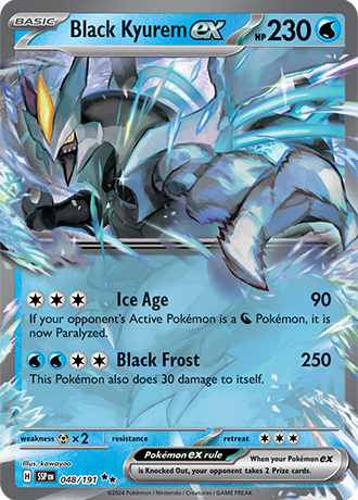 Black Kyurem ex - 048/191 (SSP) Double Rare - Near Mint Holofoil