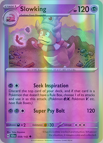 Slowking - 058/142 (SCR) Uncommon - Near Mint Reverse Holo