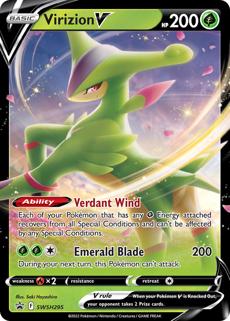 Virizion V - SWSH295 (SWSH:PR) Promo - Near Mint Holofoil
