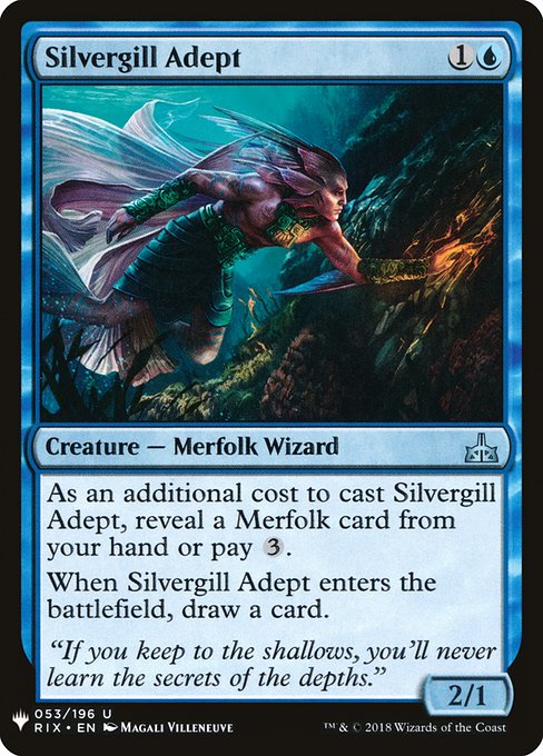 Silvergill Adept [Mystery Booster #0490] (RIX-U)