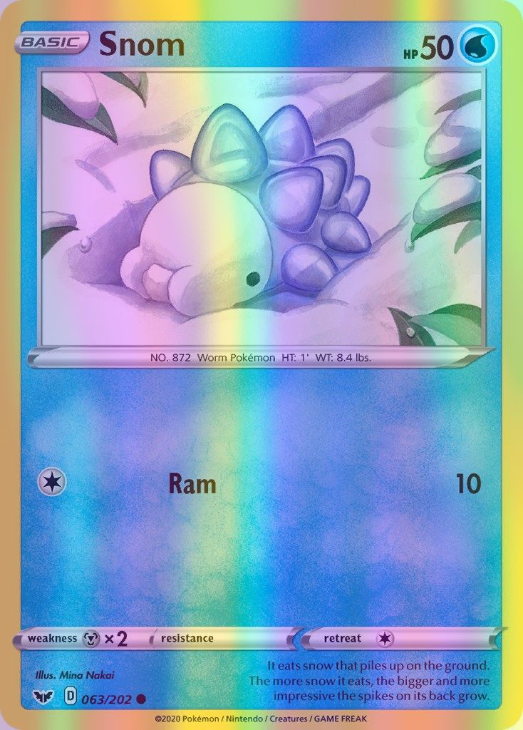 Snom - 063/202 (SWSH01) Common - Near Mint Reverse Holofoil