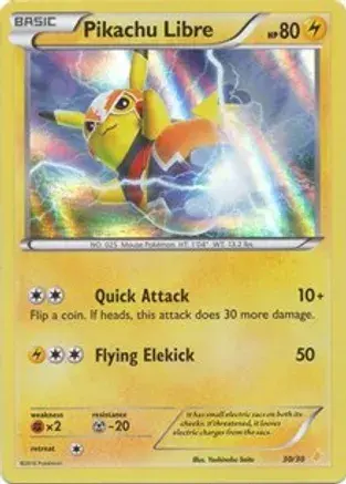 Pikachu Libre - 30/30 (TK9P) Common - Near Mint Holofoil