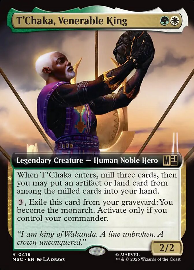 T'Chaka, Venerable King [ #0419 Extended Art ] (MSC-R)