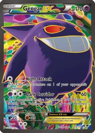 Gengar EX (Full Art) - 114/119 (PHF) Ultra Rare - Near Mint Holofoil