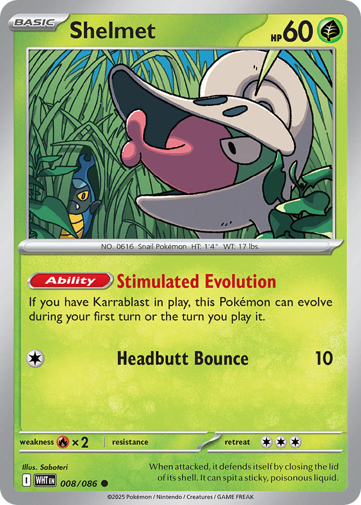Shelmet (Poke Ball Pattern) - 008/086 (WHT) Common