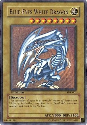 Blue-Eyes White Dragon (SDK-001) Unlimited Damaged