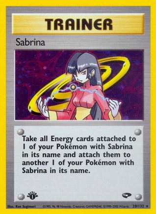 Sabrina - 20/132 (G2) Holo Rare - Near Mint 1st Edition Holofoil