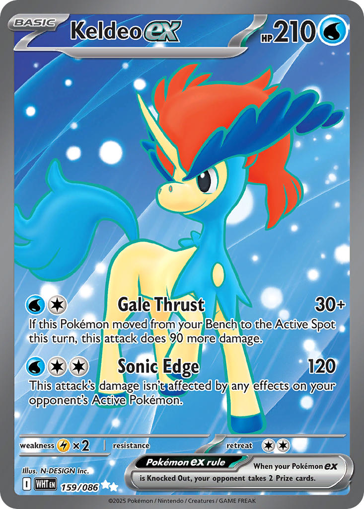 Keldeo ex - 159/086 (WHT)  Ultra Rare