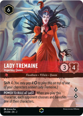 Lady Tremaine - Imperious Queen (Alternate Art) (Rise of the Floodborn 211/204) Enchanted - Near Mint Holofoil