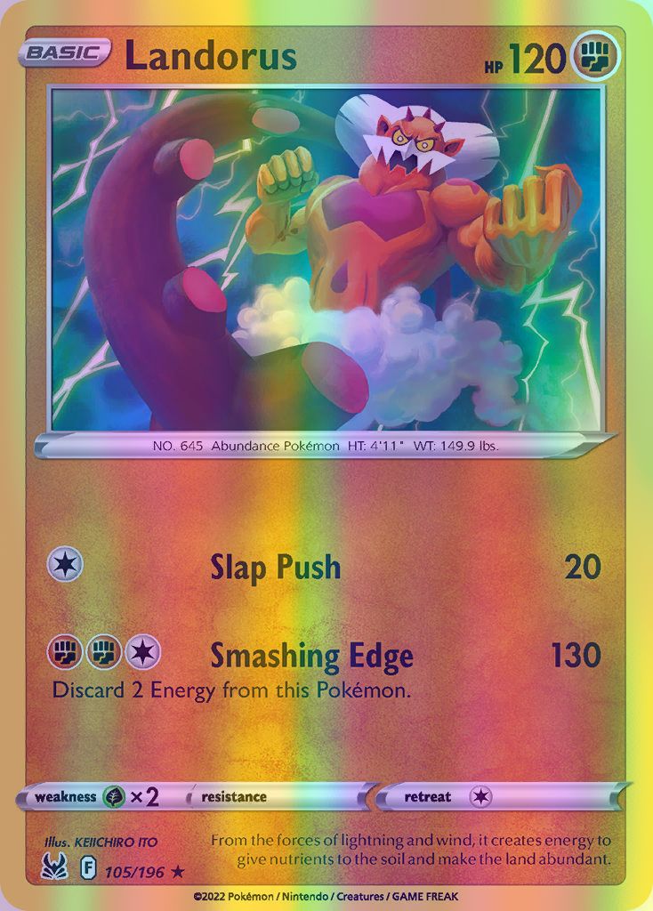 Landorus - 105/196 (SWSH11) Rare - Near Mint Reverse Holofoil