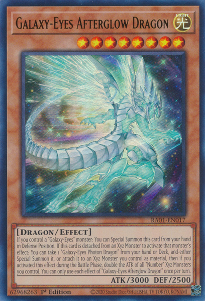 Galaxy-Eyes Afterglow Dragon (RA01-EN017) Prismatic Ultimate Rare - Near Mint 1st Edition