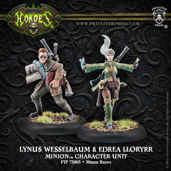 Hordes: Minions - Lynus Wesselbaum & Edrea Lloryrr, Mercenary Character Unit (2 Metal)