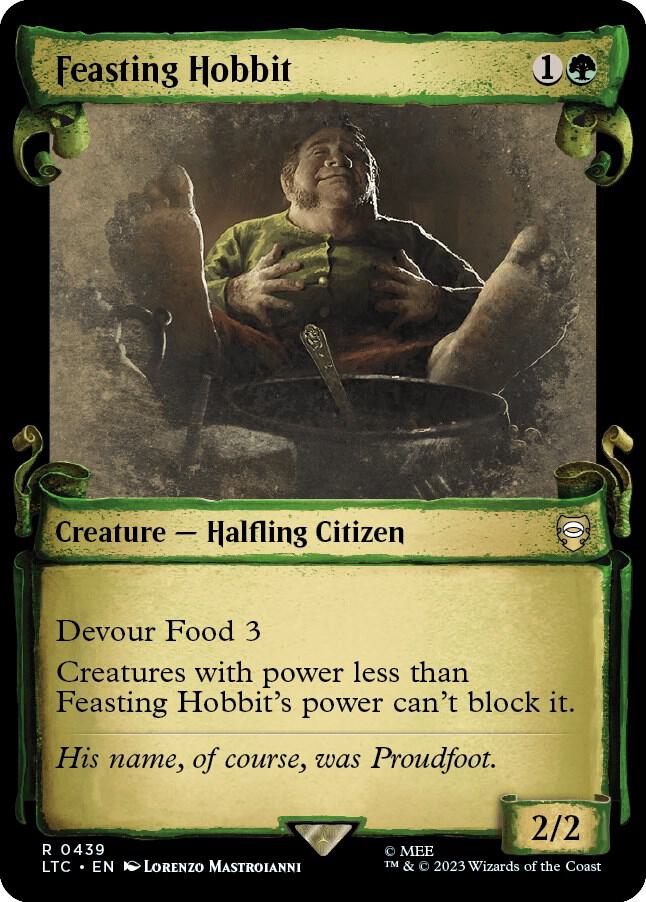 Feasting Hobbit [#0439 Silverfoil Holiday] (LTC-R-Foil)
